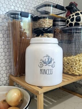 Rae Dunn White Ceramic "Princess" Kitchen Canister Cookie Jar